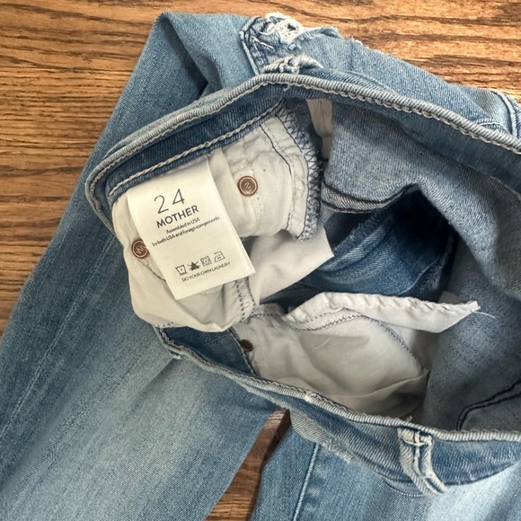 MOTHER High Rise Swooner Ankle Fray Wash: Losing Control (pre-owned) - Picture 4 of 6